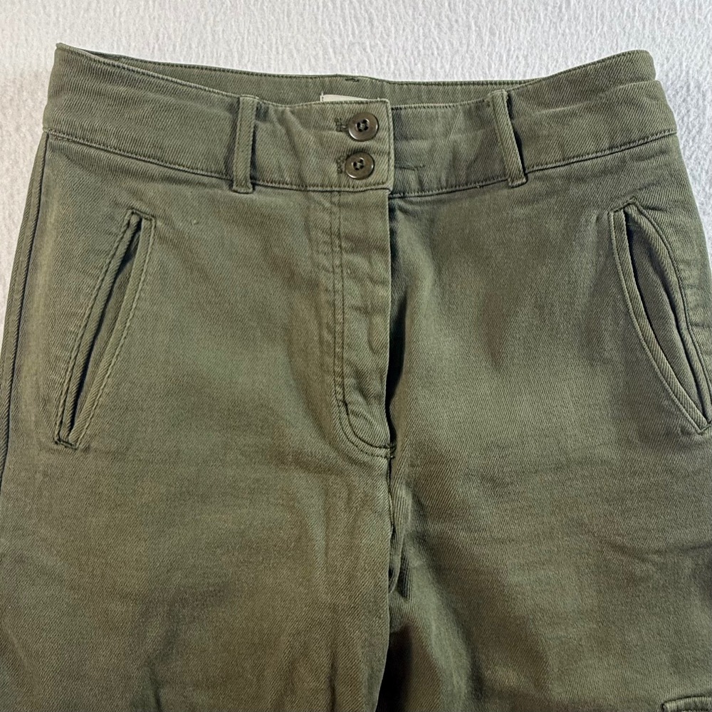 Wilfred Free Cargo Pants Womens 8 Inseam 28 High Rise Tapered Utility Green